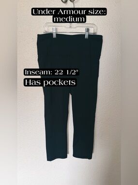 Under Armour Black Capri Leggings with Pockets